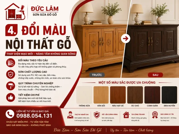 Đổi Màu Nội Thất Gỗ