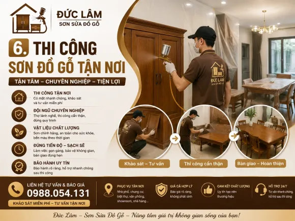Thi Công Sơn Đồ Gỗ Tận Nơi